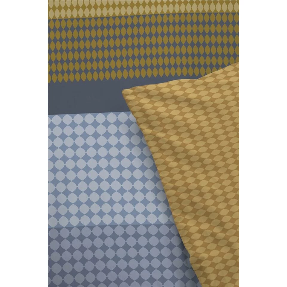 Byrklund - Dekbedovertrek Golden Stripes - 200x220 Cm - Okergeel 4 Byrklund - Dekbedovertrek Golden Stripes - 200x220 Cm - Okergeel - Afbeelding 2