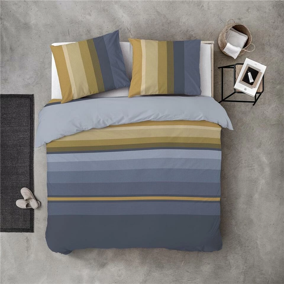 Byrklund - Dekbedovertrek Golden Stripes - 200x220 Cm - Okergeel 5 Byrklund - Dekbedovertrek Golden Stripes - 200x220 Cm - Okergeel - Afbeelding 3