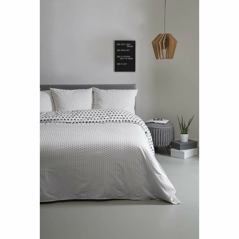 Ten Cate Katoenen Eenpersoons Dekbedovertrek - 140x200/220 - Wieber Antraciet 5 Ten Cate Katoenen Eenpersoons Dekbedovertrek - 140x200/220 - Wieber Antraciet - Afbeelding 3