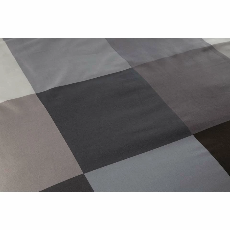 Ten Cate Katoenen Tweepersoons Dekbedovertrek - 200x200/220 - Block Antraciet 6 Ten Cate Katoenen Tweepersoons Dekbedovertrek - 200x200/220 - Block Antraciet - Afbeelding 4