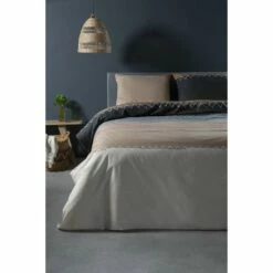 Ten Cate Katoenen Tweepersoons Dekbedovertrek - 200x200/220 - Zig Zag Taupe -Cinderella Winkel 1000023967 0110