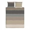 Ten Cate Katoenen Tweepersoons Dekbedovertrek - 200x200/220 - Zig Zag Taupe -Cinderella Winkel 1000023967