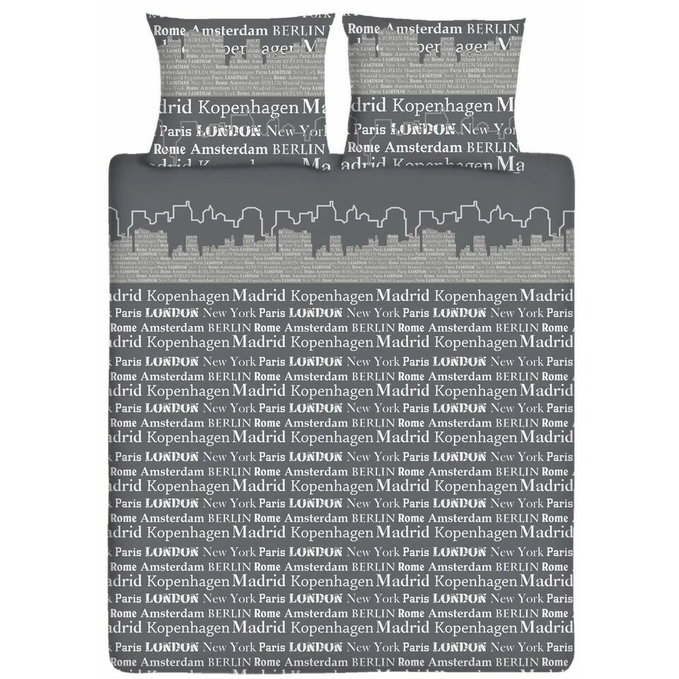 Ten Cate Katoenen Eenpersoons Dekbedovertrek - 140x200/220 - Skyline Taupe 3 Ten Cate Katoenen Eenpersoons Dekbedovertrek - 140x200/220 - Skyline Taupe