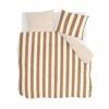 Walra - Dekbedovertrek Classic Stripe - 200x220 Cm - Cognac -Cinderella Winkel 1000024965
