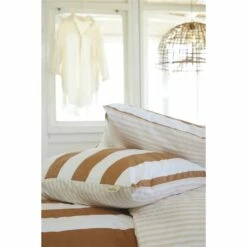 Walra - Dekbedovertrek Classic Stripe - 140x220 Cm - Cognac -Cinderella Winkel 1000024990 0101