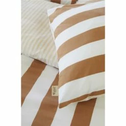 Walra - Dekbedovertrek Classic Stripe - 140x220 Cm - Cognac -Cinderella Winkel 1000024990 0102