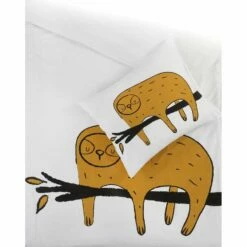 Kidzroom Sloth Dekbedovertrek - 120x150 - Wit -Cinderella Winkel 1000025146 0103