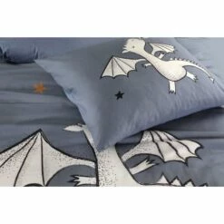 Kidzroom Dragon Dekbedovertrek - 140x200 - Blauw -Cinderella Winkel 1000025147 0103