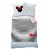 Disney Minnie Mouse Dekbedovertrek, Stripes - 140 X 200 Cm + 63 X 63 Cm - Katoen