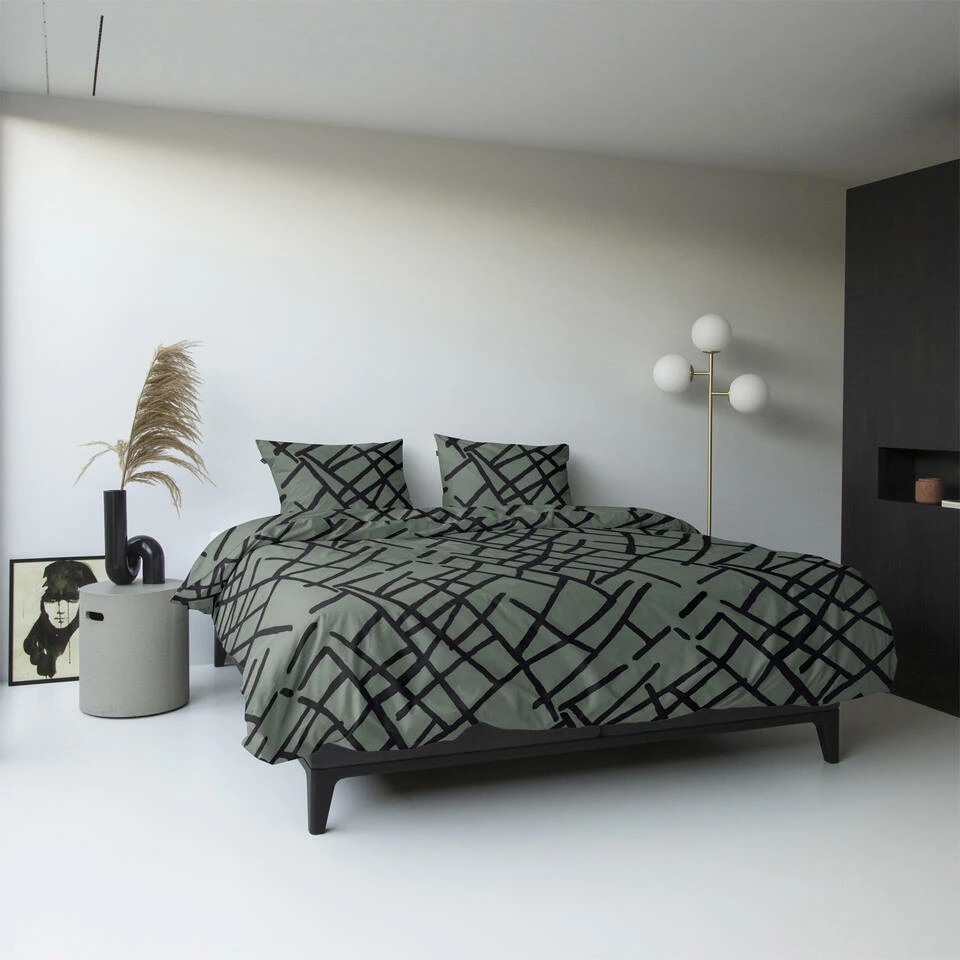 Damai Dekbedovertrek Kline - Bio Katoen - 240x200/220 Cm - Green 4 Damai Dekbedovertrek Kline - Bio Katoen - 240x200/220 Cm - Green - Afbeelding 2