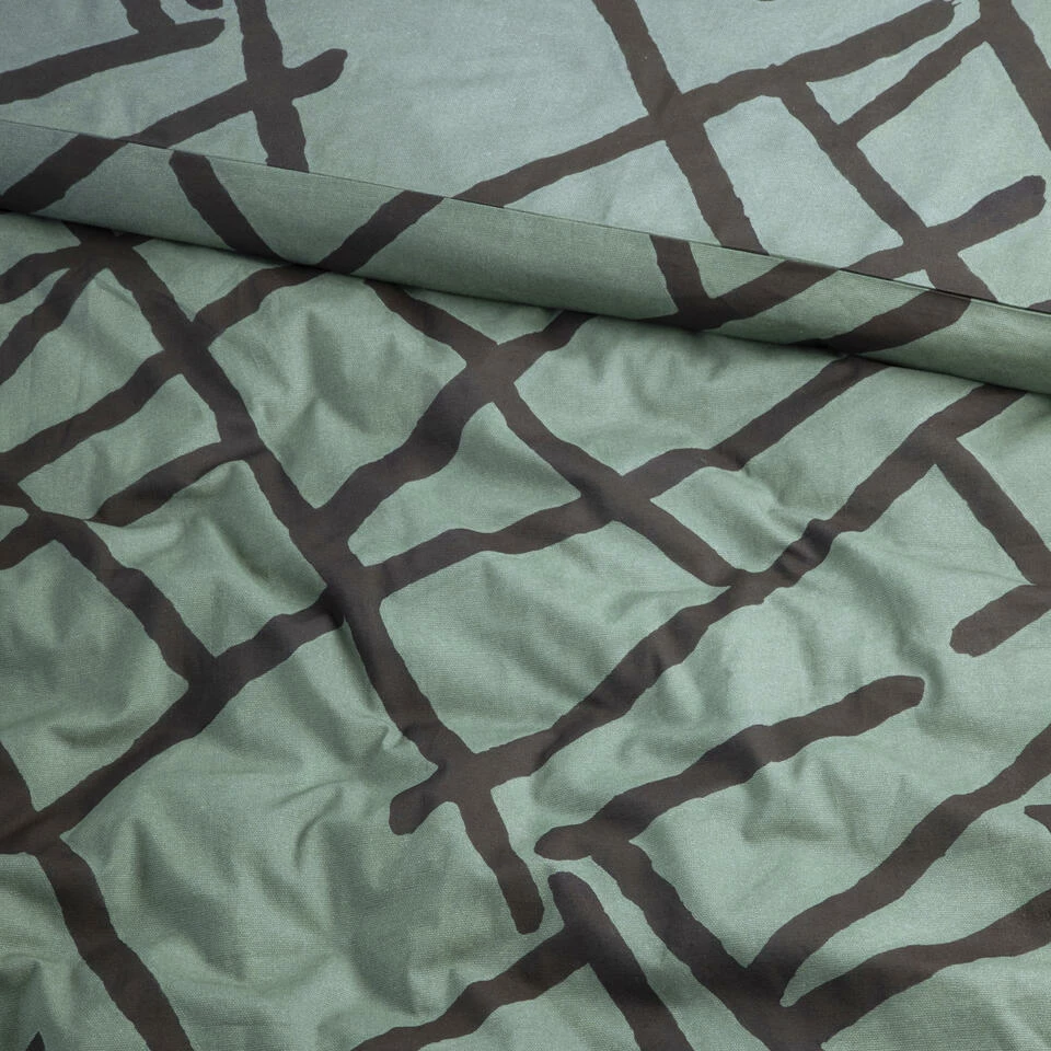 Damai Dekbedovertrek Kline - Bio Katoen - 240x200/220 Cm - Green 5 Damai Dekbedovertrek Kline - Bio Katoen - 240x200/220 Cm - Green - Afbeelding 3