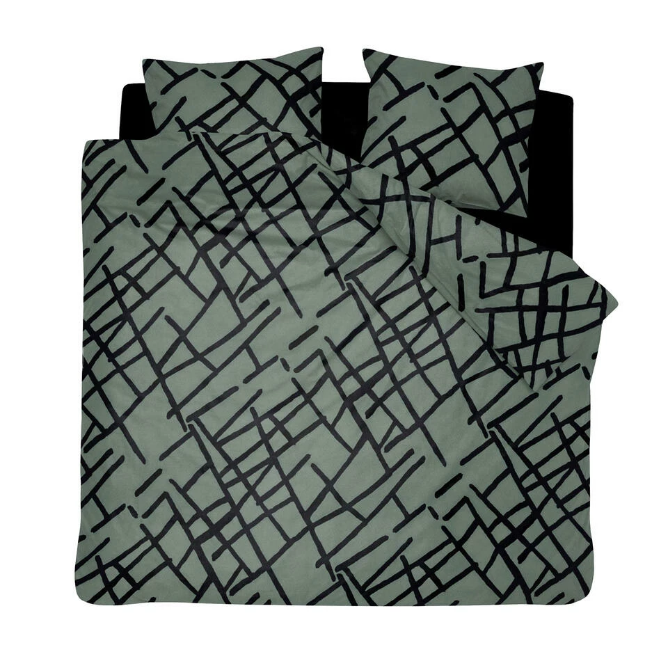 Damai Dekbedovertrek Kline - Bio Katoen - 240x200/220 Cm - Green 3 Damai Dekbedovertrek Kline - Bio Katoen - 240x200/220 Cm - Green