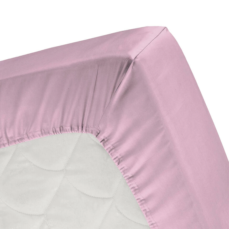 Cinderella Hoeslaken - Tot 25cm Matrasdikte - Katoen - 180x220 Cm - Roze 4 Cinderella Hoeslaken - Tot 25cm Matrasdikte - Katoen - 180x220 Cm - Roze - Afbeelding 2