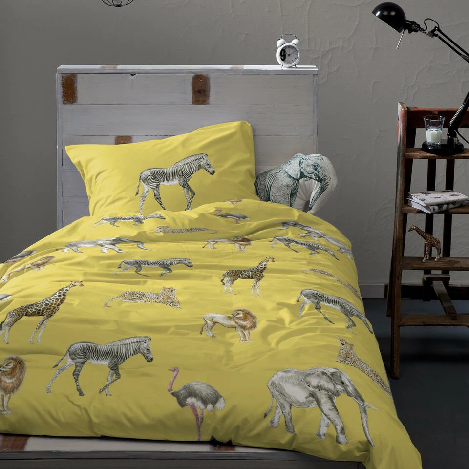 Damai Kinderdekbedovertrek Katoen - 140x200/220cm - Geel 6 Damai Kinderdekbedovertrek Katoen - 140x200/220cm - Geel - Afbeelding 4