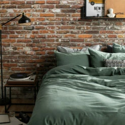 Damai Dekbedovertrek Flanel - 260 X 200/220cm - Groen -Cinderella Winkel 1000030686 0101