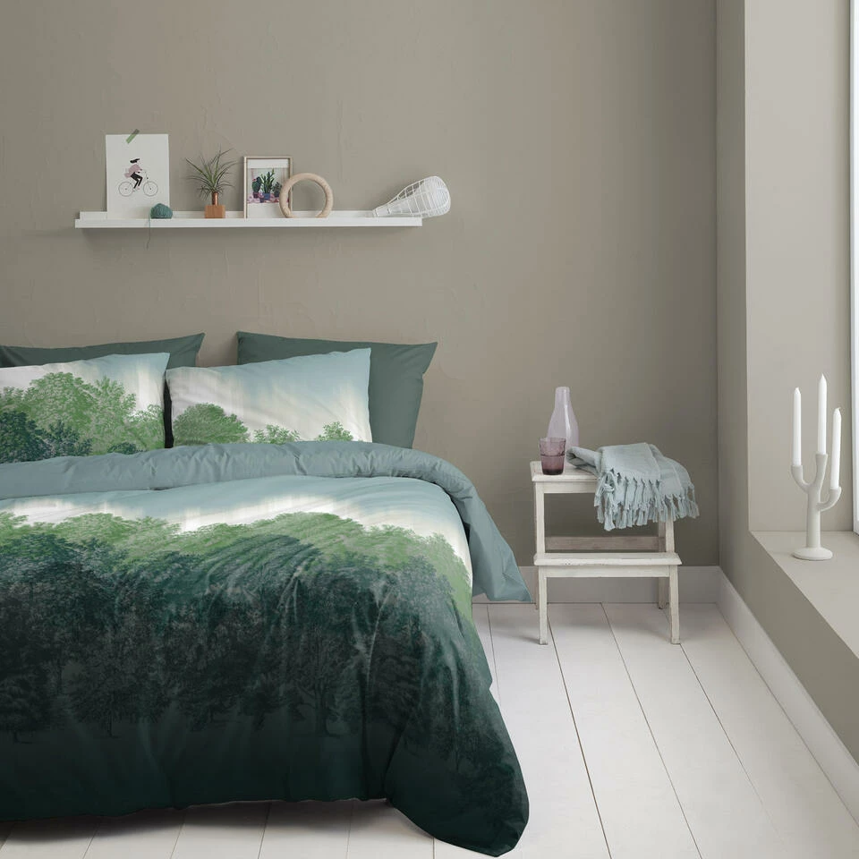 Cinderella Dekbedovertrek Northern Light - Flanel - 200x200/220 Cm - Green 4 Cinderella Dekbedovertrek Northern Light - Flanel - 200x200/220 Cm - Green - Afbeelding 2