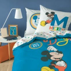 Disney Mickey Mouse Dekbedovertrek Good Days - 140 X 200 Cm - Katoen -Cinderella Winkel 1000032015 0102