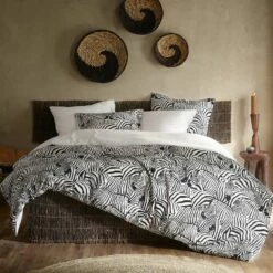 De Witte Lietaer Dekbedovertrek Zebra Cream - 140 X 200/220 Cm - Katoen Flanel -Cinderella Winkel 1000032046 0102