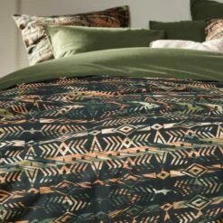 De Witte Lietaer Dekbedovertrek Rufus Khaki - 140 X 200/220 Cm - Katoen Flanel -Cinderella Winkel 1000032124 0102