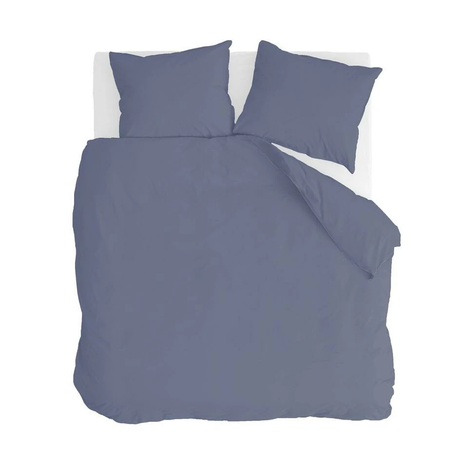 Walra - Dekbedovertrek Vintage Cotton - 200x220 Cm - Blauw 3 Walra - Dekbedovertrek Vintage Cotton - 200x220 Cm - Blauw