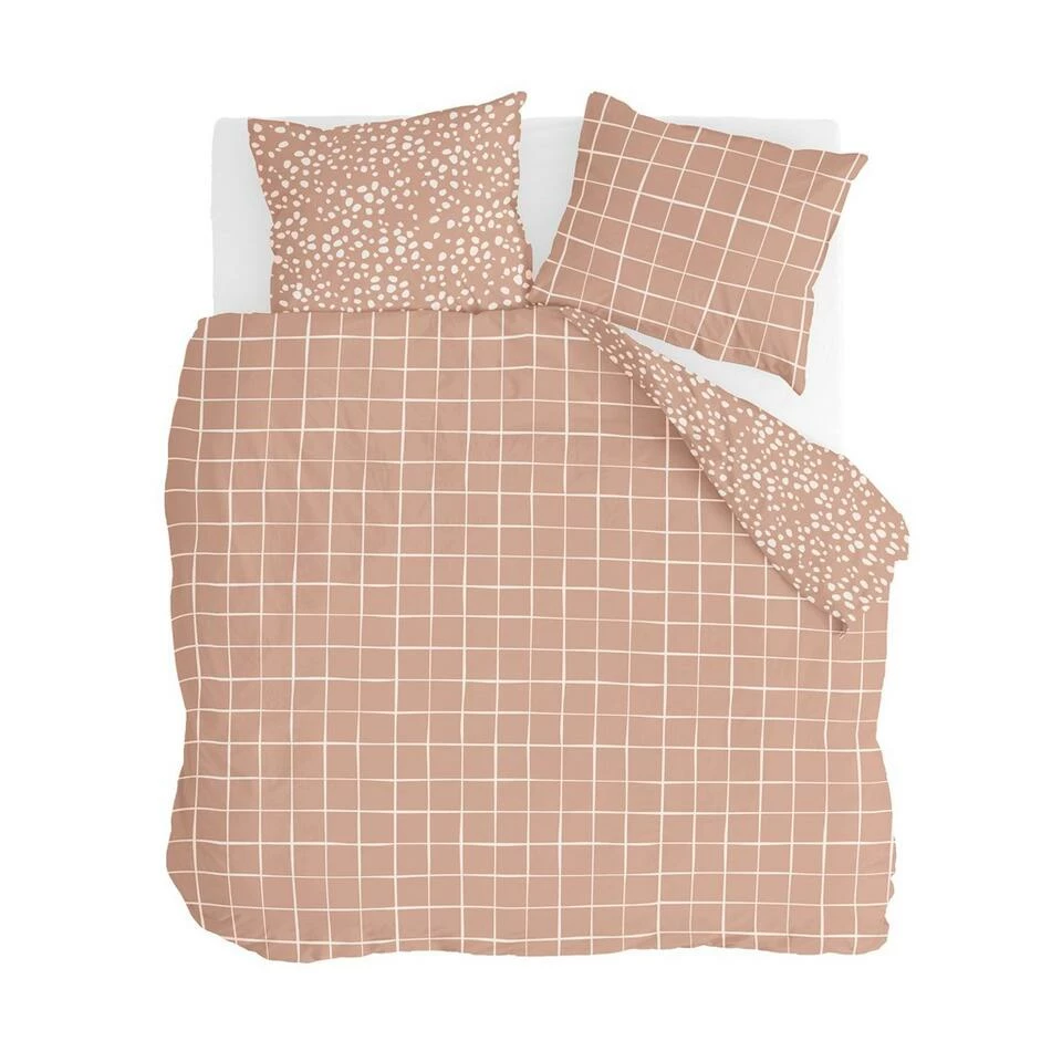 Walra - Dekbedovertrek Remade Dots & Squares - 240x220 Cm - Terra 3 Walra - Dekbedovertrek Remade Dots & Squares - 240x220 Cm - Terra