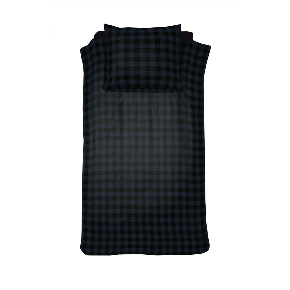 Damai Dekbedovertrek Flanel - 140x200/220cm - Blauw Ruitmotief 3 Damai Dekbedovertrek Flanel - 140x200/220cm - Blauw Ruitmotief