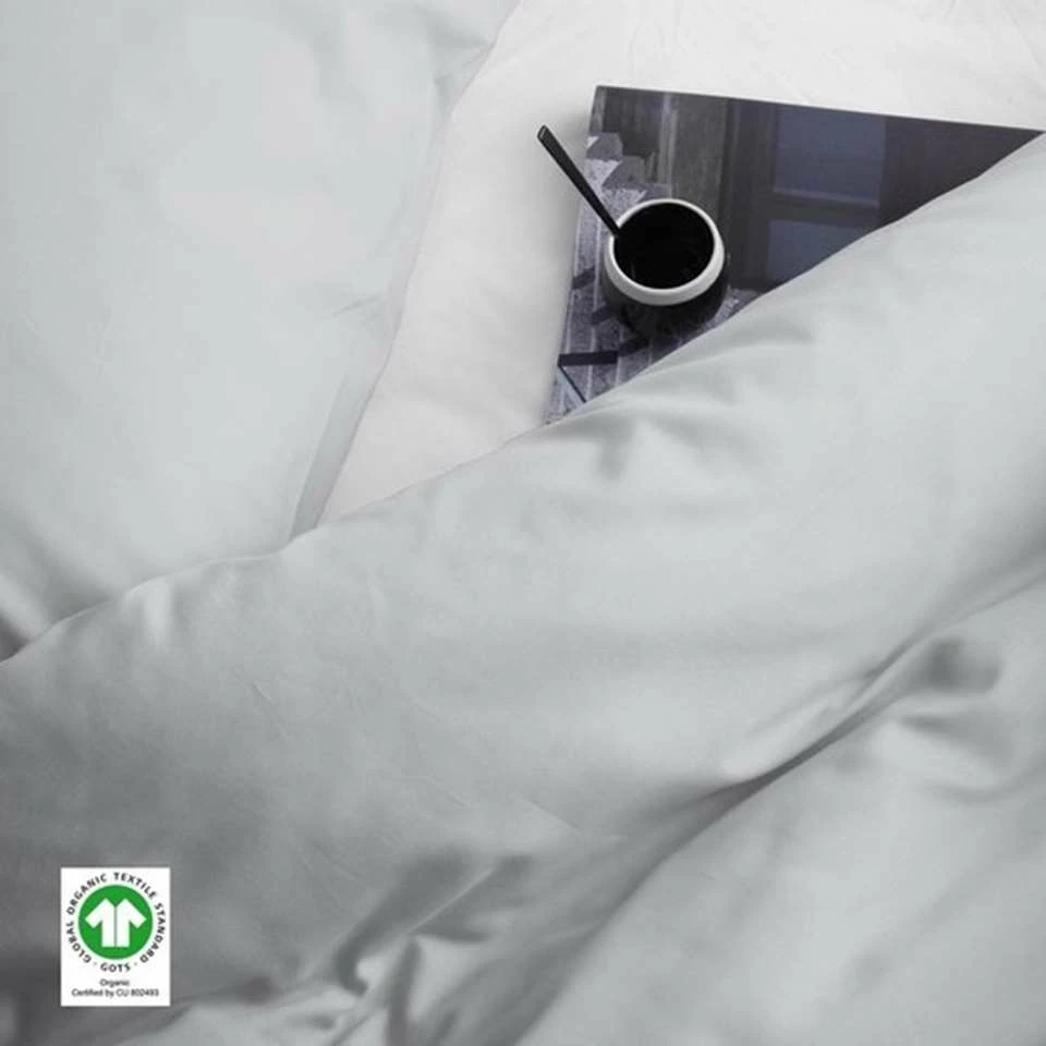 Damai Dekbedovertrek Organic Satijn Light Grey-Lits-jumeaux (260 X 200/220 Cm) 6 Damai Dekbedovertrek Organic Satijn Light Grey-Lits-jumeaux (260 X 200/220 Cm) - Afbeelding 4