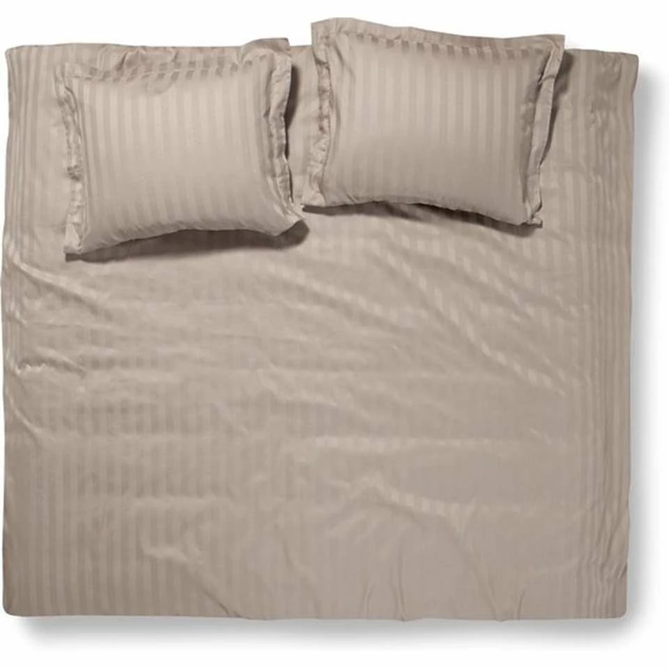 Dekbedovertrek Damai Linea Cement Satijn-200x200/220 3 Dekbedovertrek Damai Linea Cement Satijn-200x200/220