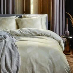 Damai Dekbedovertrek Atomy - Satijn - 260x200/220 Cm - Soft Beige -Cinderella Winkel 1000034588 0102