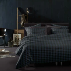 Damai Dekbedovertrek Flanel - 240x200/220cm - Blauw Ruitmotief 7 Damai Dekbedovertrek Flanel - 240x200/220cm - Blauw Ruitmotief -Cinderella Winkel 1000034633 0101