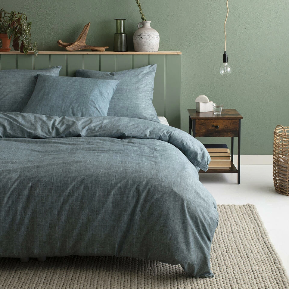 Cinderella Dekbedovertrek Lyn - Katoen - 260x200/220 Cm - Petrol 4 Cinderella Dekbedovertrek Lyn - Katoen - 260x200/220 Cm - Petrol - Afbeelding 2