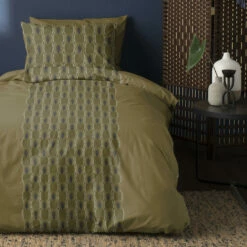Damai Dekbedovertrek Kente - Katoen - 140x200/220 Cm - Olive Green -Cinderella Winkel 1000034702 0101