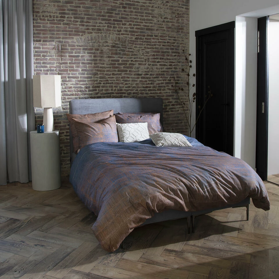 Damai Dekbedovertrek Souk - Katoen - 260x200/220 Cm - Rust 4 Damai Dekbedovertrek Souk - Katoen - 260x200/220 Cm - Rust - Afbeelding 2