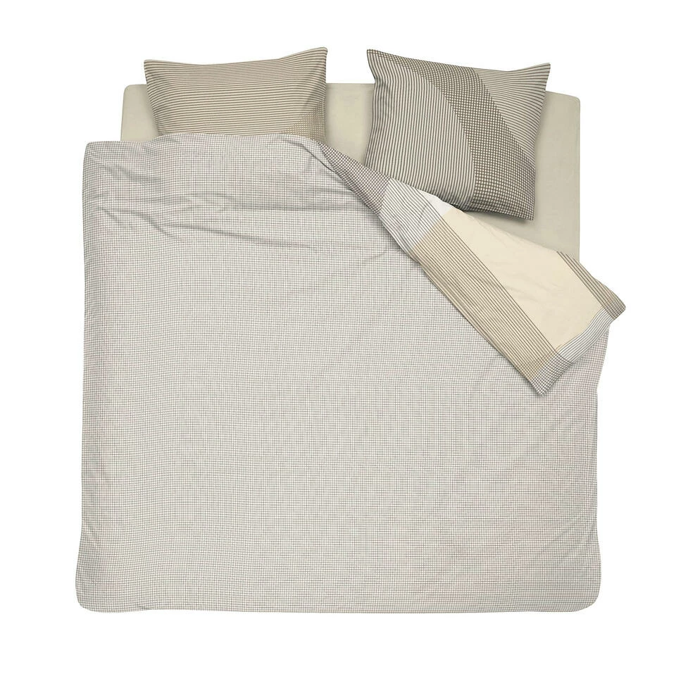 Damai Dekbedovertrek Base - Katoen - 260x200/220 Cm - Beige 4 Damai Dekbedovertrek Base - Katoen - 260x200/220 Cm - Beige - Afbeelding 2
