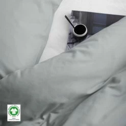 Damai Dekbedovertrek Organic Satijn Grey-Lits-jumeaux (260 X 200/220 Cm) -Cinderella Winkel 1000034878 0102