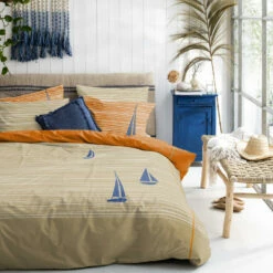 Cinderella Dekbedovertrek Boats - Katoen - 240x200/220 Cm - Burned Orange 9 Cinderella Dekbedovertrek Boats - Katoen - 240x200/220 Cm - Burned Orange -Cinderella Winkel 1000035046 0103