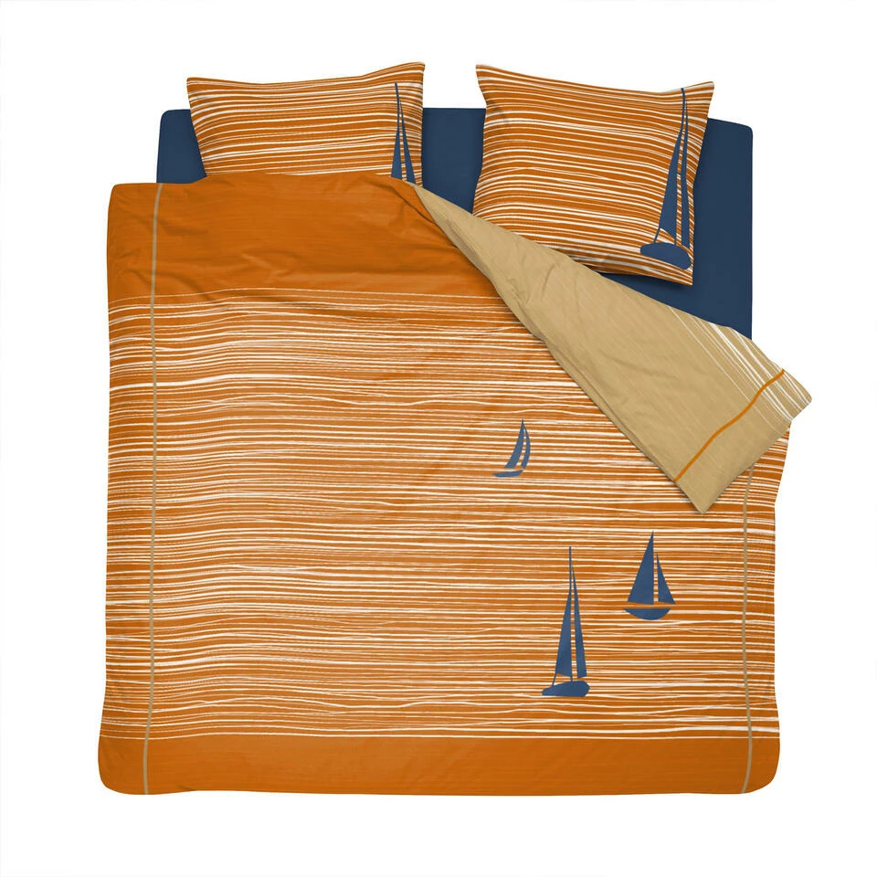 Cinderella Dekbedovertrek Boats - Katoen - 240x200/220 Cm - Burned Orange 3 Cinderella Dekbedovertrek Boats - Katoen - 240x200/220 Cm - Burned Orange
