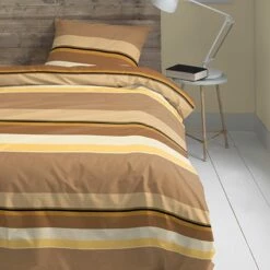 Cinderella Dekbedovertrek Flanel Cuba Caramel-Lits-jumeaux (240 X 200/220 Cm) -Cinderella Winkel 1000035162 0102
