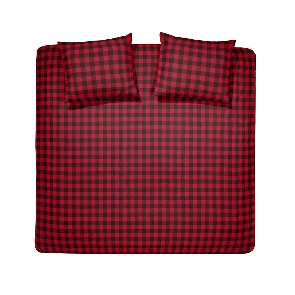 Damai Dekbedovertrek Flanel - 260 X 200/220cm - Rood 3 Damai Dekbedovertrek Flanel - 260 X 200/220cm - Rood