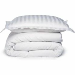 Dekbedovertrek Damai Linea White Satijn-140x200/220 -Cinderella Winkel 1000035334 0101