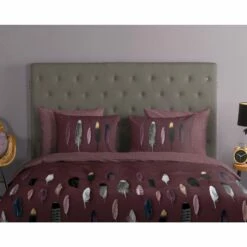 Good Morning Dekbedovertrek "Feathers" - Rood - (240x220 Cm) -Cinderella Winkel 1000035748 0110
