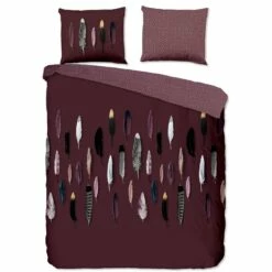 Good Morning Dekbedovertrek "Feathers" - Rood - (240x220 Cm)