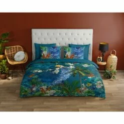 Good Morning Dekbedovertrek "Samantha" - Petrol - (240x220 Cm) -Cinderella Winkel 1000035749 0101