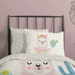 Good Morning Dekbedovertrek "Llama" - Zand - (140x220 Cm) -Cinderella Winkel 1000035760 0103