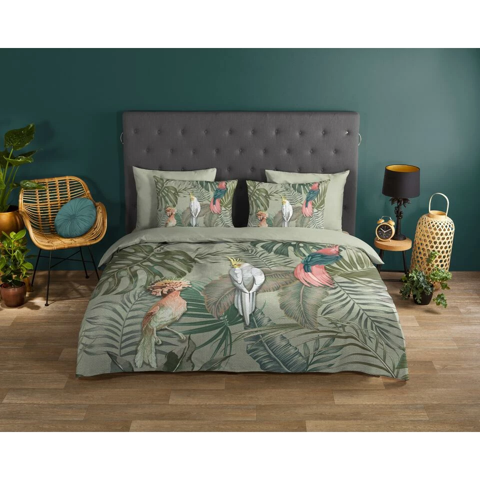 Good Morning Dekbedovertrek "Karel" - Groen - (200x220 Cm) 4 Good Morning Dekbedovertrek "Karel" - Groen - (200x220 Cm) - Afbeelding 2