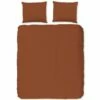 Good Morning Dekbedovertrek "Uni Terracotta" - Terra - (140x220 Cm) -Cinderella Winkel 1000035787