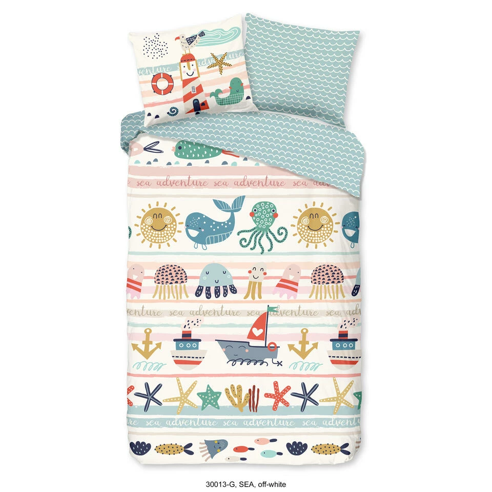 Good Morning Dekbedovertrek "Sea" - Multi - (140x220 Cm) 3 Good Morning Dekbedovertrek "Sea" - Multi - (140x220 Cm)