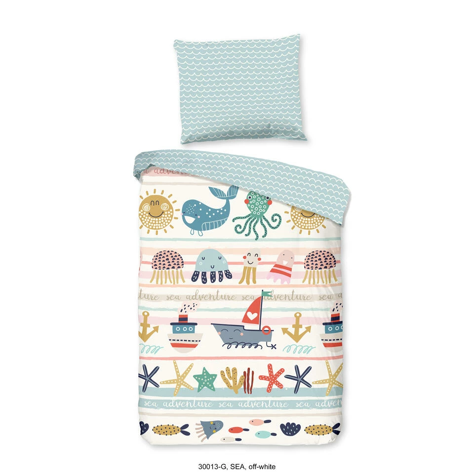 Good Morning Dekbedovertrek "Sea" - Multi - (120x150 Cm) 3 Good Morning Dekbedovertrek "Sea" - Multi - (120x150 Cm)