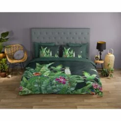 Good Morning Dekbedovertrek "Cato" - Groen - (240x220 Cm) -Cinderella Winkel 1000035856 0101