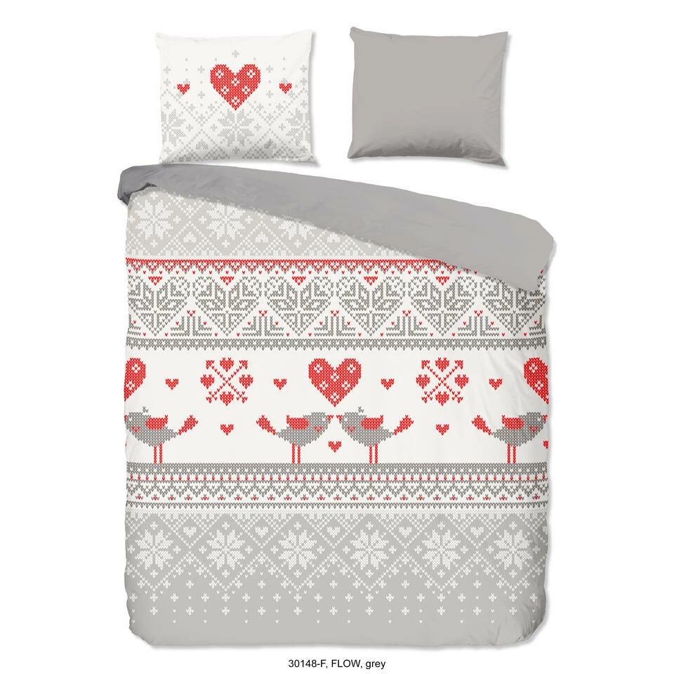 Good Morning Dekbedovertrek "Flow" - Grijs - (140x220 Cm) 3 Good Morning Dekbedovertrek "Flow" - Grijs - (140x220 Cm)